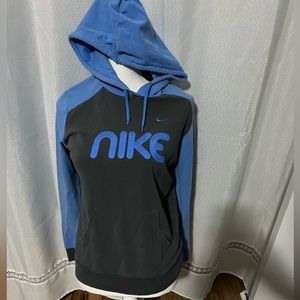 Nike blue and gray hoodie small medium sweater sweatshirt